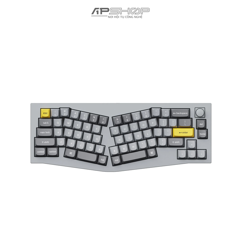 Bàn phím Keychron Q8 Silver Grey A Có Knob Full Assembled | Chính hãng