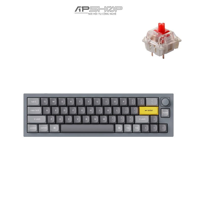 Bàn phím Keychron Q9 Silver Grey B Có Knob Full Assembled | Chính hãng