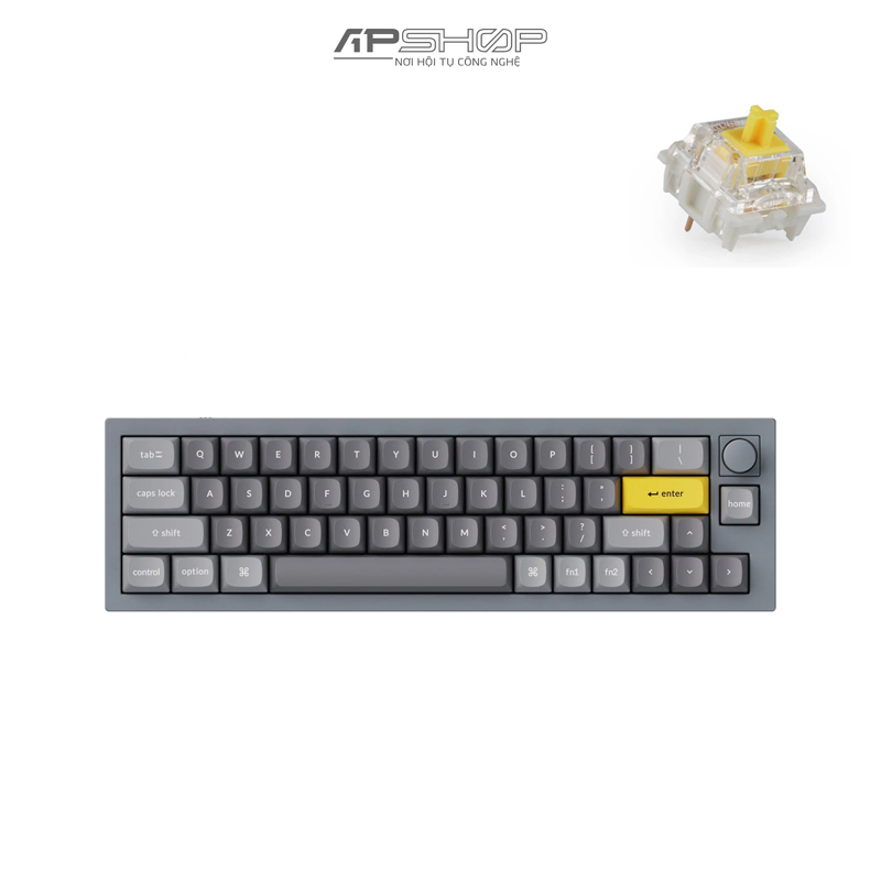 Bàn phím Keychron Q9 Silver Grey B Có Knob Full Assembled | Chính hãng
