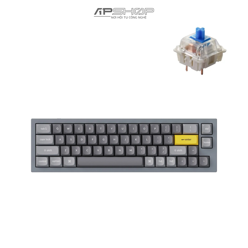 Bàn phím Keychron Q9 Silver Grey B Không Knob Full Assembled | Chính hãng