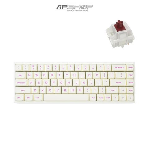 Bàn phím Keycool GZ68 A02 Milk Purple RGB 3 Modes Bluetooth / Wireless Hotswap | Chính hãng