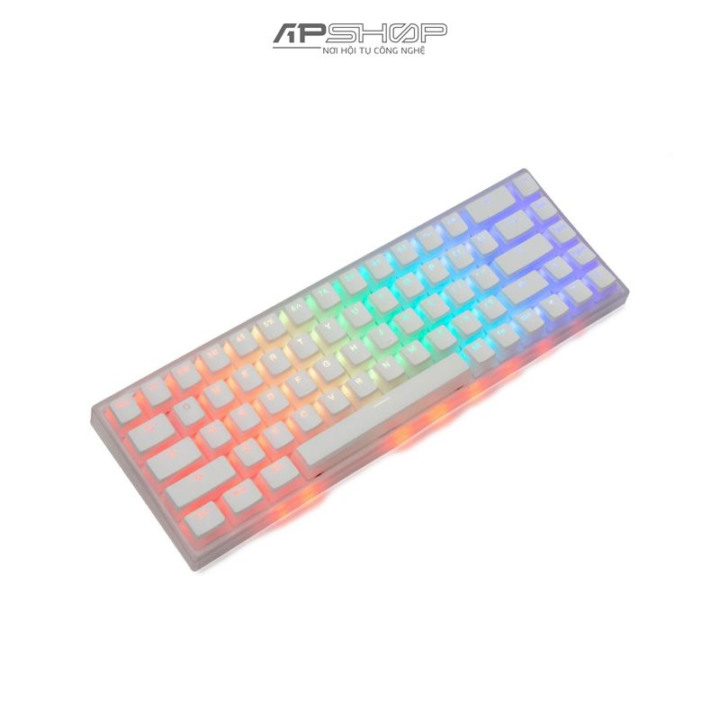 Bàn phím KEYCOOL GZ68 Pro Transprent Pudding 3 Mode RGB | Chính hãng