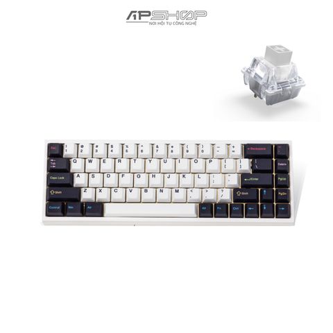 Bàn phím Keydous NJ68 Max AP White Case Steel Plate 3 Mode Bluetooth + Wireless | Chính hãng