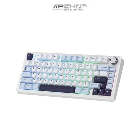 Bàn phím không dây AULA F75 ice Blue | 3 Mode | HotSwap