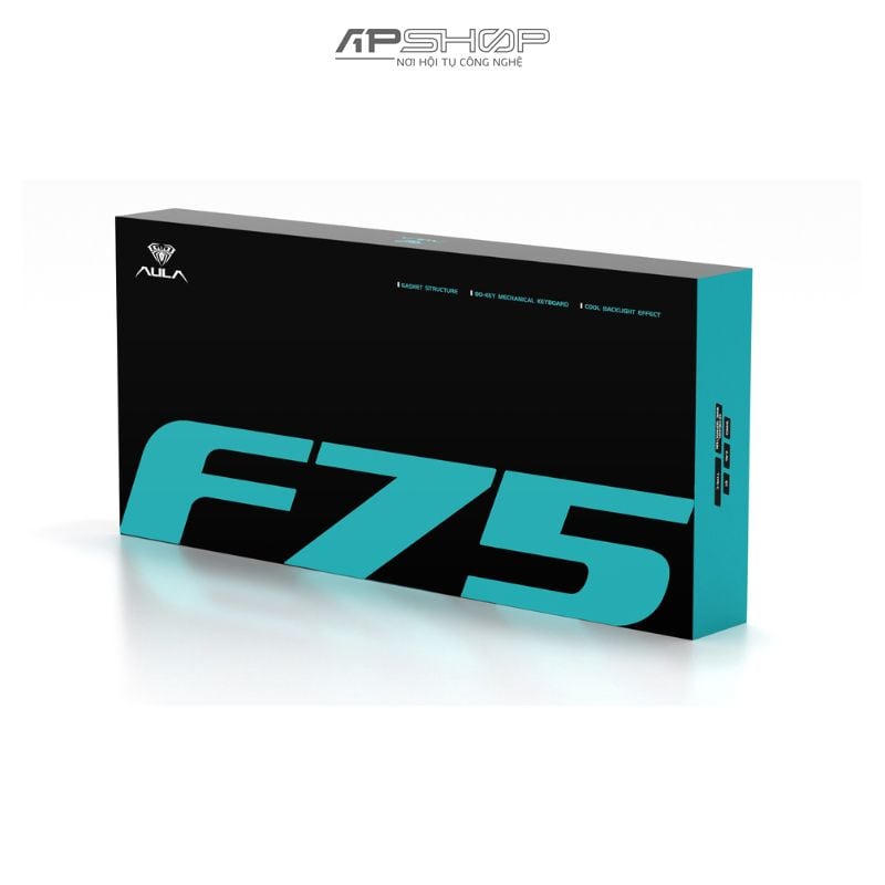 Bàn phím không dây AULA F75 ice Green | 3 Mode | HotSwap