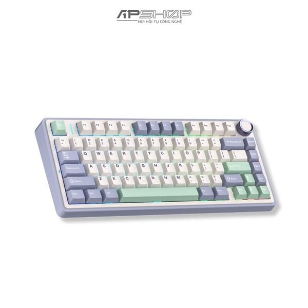 Bàn phím không dây AULA F75 ice Green | 3 Mode | HotSwap