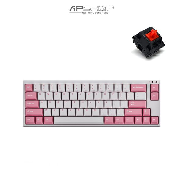 Bàn phím Leopold FC660M BT White Pink Font Bluetooth | Chính hãng