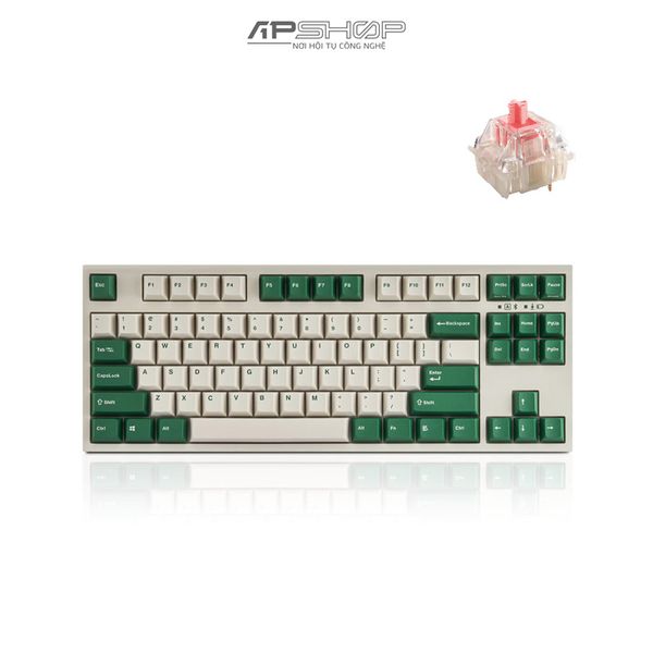 Bàn phím Leopold FC750R BT White Green Font Bluetooth | Chính hãng