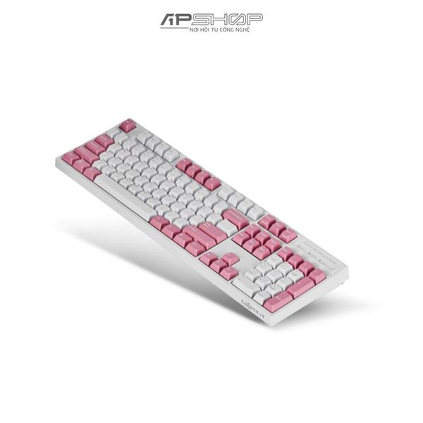 Bàn phím Leopold FC900R BT White Pink Font Bluetooth | Chính hãng