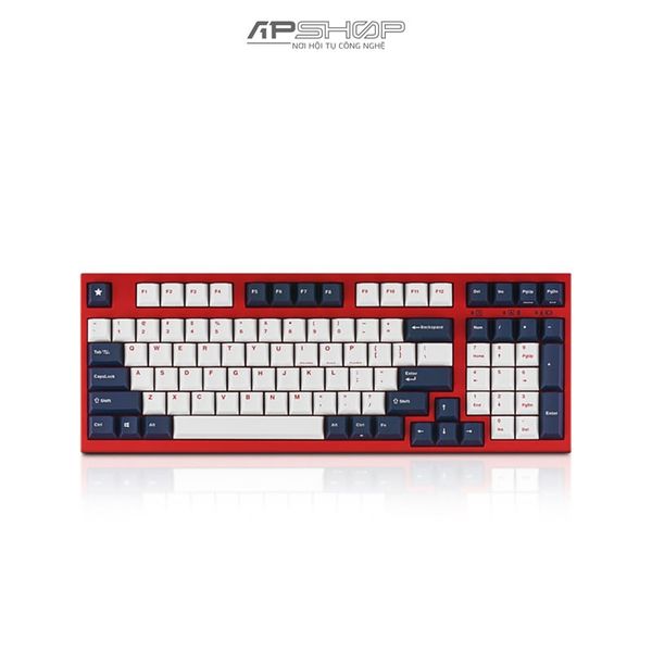 Bàn phím Leopold FC980M BT Blue Star White Red Font Bluetooth | Chính hãng