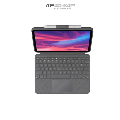Bàn Phím Logitech Combo Touch For IPad  10TH Gen | Xám (Grey) | Chính hãng