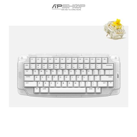 Bàn phím MIKIT MK72 INNOCENCE RGB Hotswap 3 Mode Bluetooth + Wireless HHKB Layout | Chính hãng