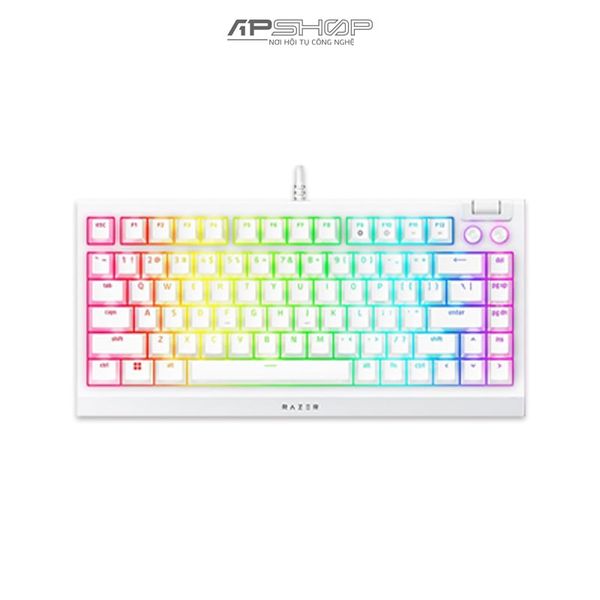 Bàn phím Razer Blackwidow V4 75% Hotswap White | Chính hãng