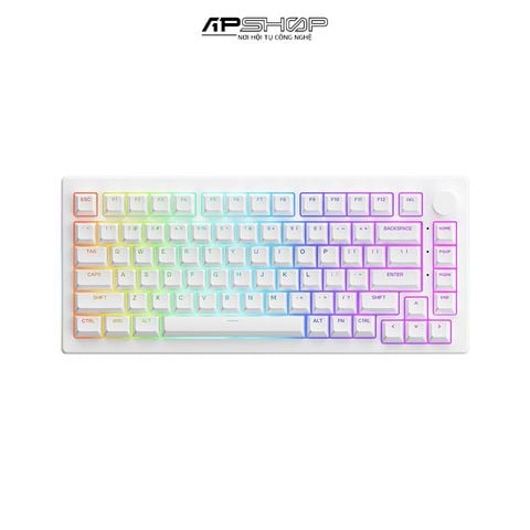 Bàn phím AKKO 5075B Plus White (Multi-modes / RGB / Gasket mount)