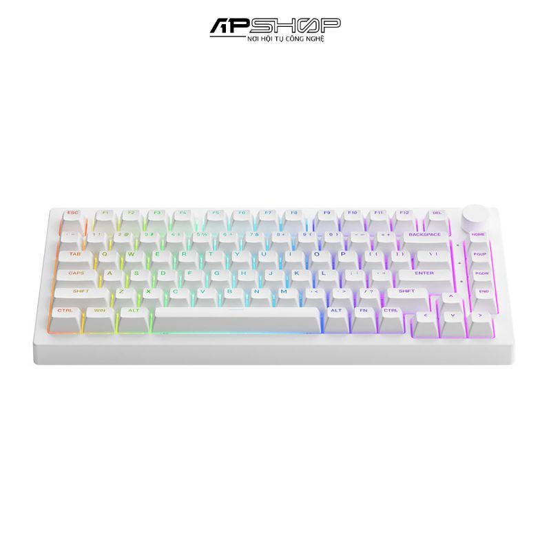 Bàn phím AKKO 5075B Plus White (Multi-modes / RGB / Gasket mount)