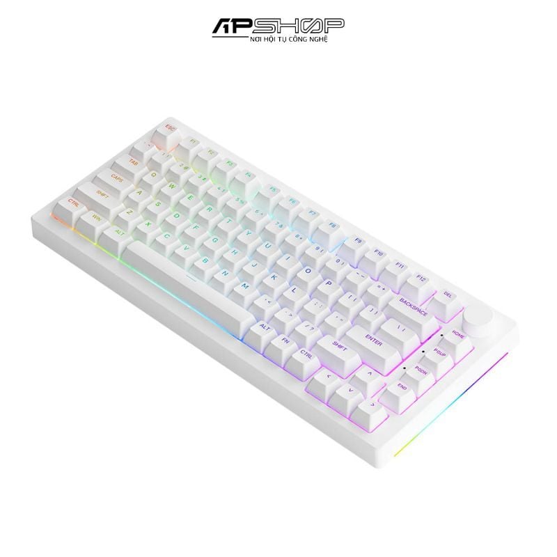 Bàn phím AKKO 5075B Plus White (Multi-modes / RGB / Gasket mount)