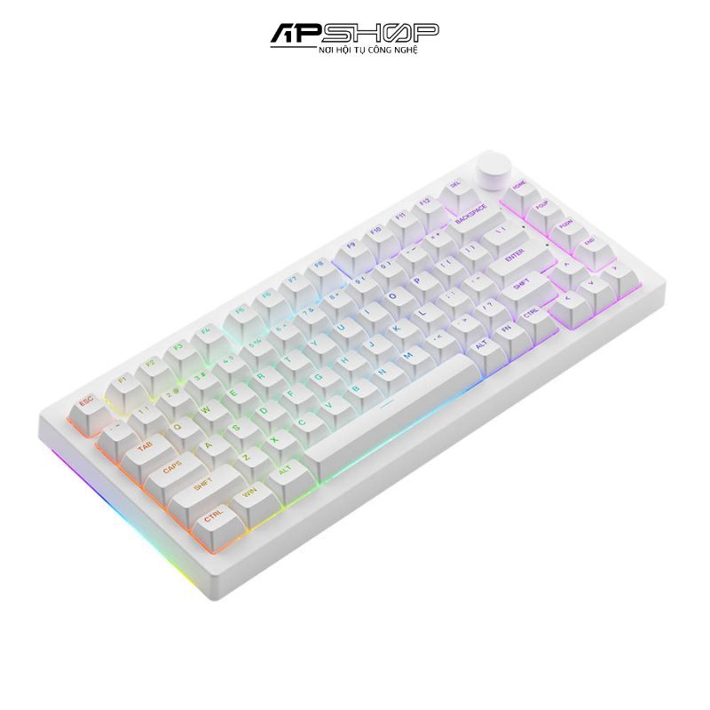 Bàn phím AKKO 5075B Plus White (Multi-modes / RGB / Gasket mount)