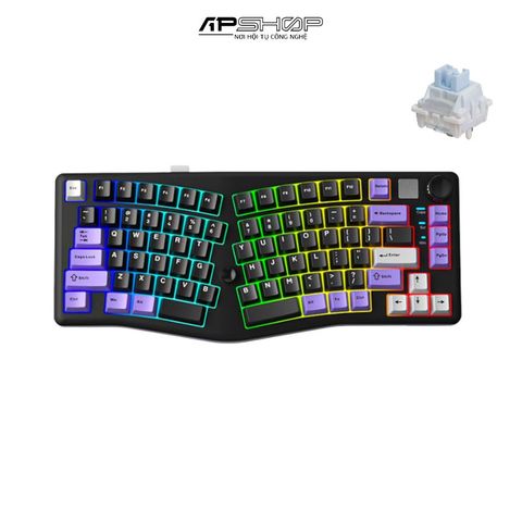 Bàn phím cơ Aula LEOBOG A75  Màu tím, đen