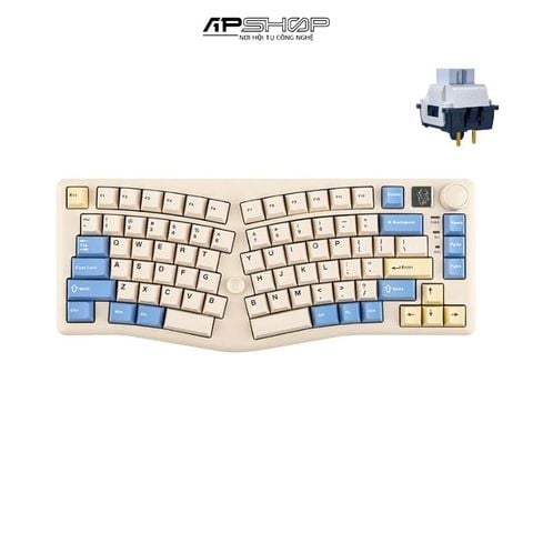 Bàn phím cơ Aula LEOBOG A75 | Màu xanh dương, be