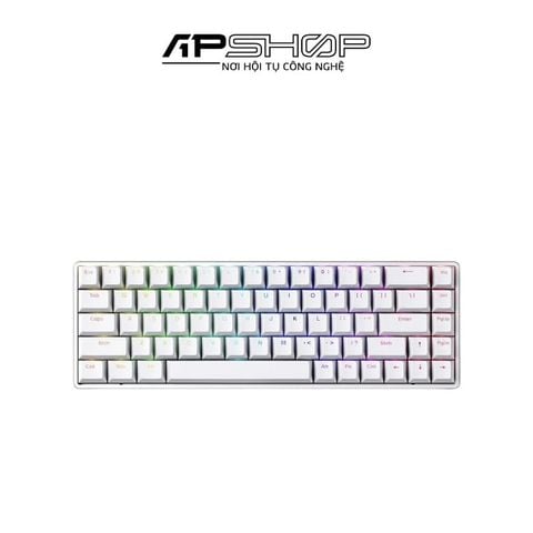 Bàn phím cơ Custom VGN ATK68 White RGB  Hotswap  Wired  Chính hãng