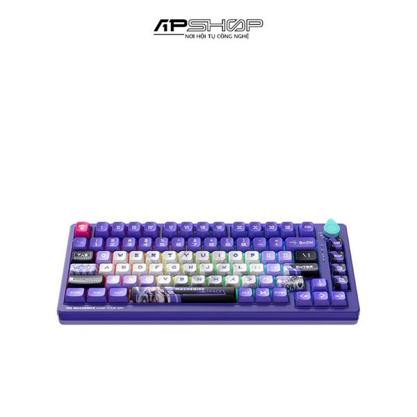 Bàn Phím Cơ Machenike K600T-B82 White Violet RGB | 3 Mod | Hotswap 3 Pin