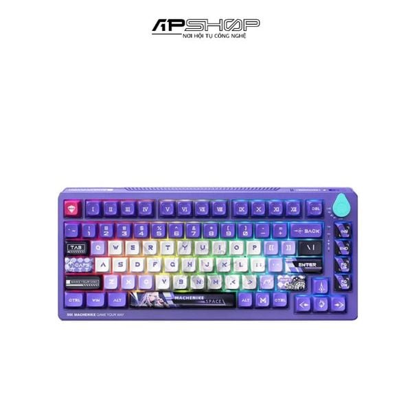 Bàn Phím Cơ Machenike K600T-B82 White Violet RGB | 3 Mod | Hotswap 3 Pin