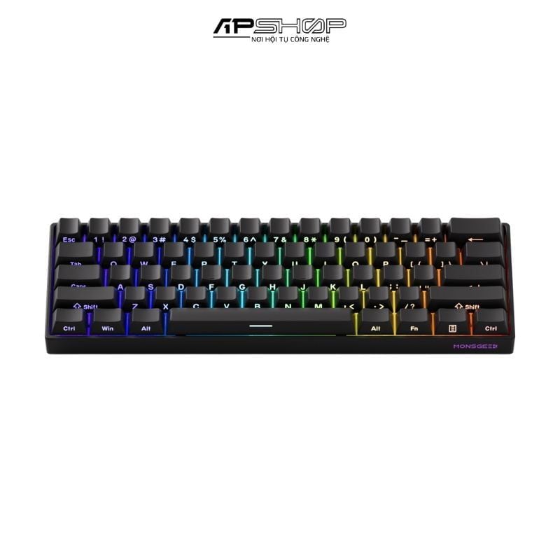 Bàn phím cơ MonsGeek FUN60 Pro SP Black Glare Magnetic Switches