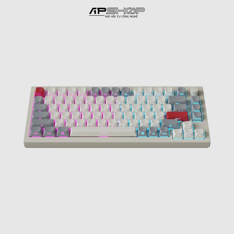 Bàn phím Keychron Q1M P1S Shell White RGB Knob Hotswap