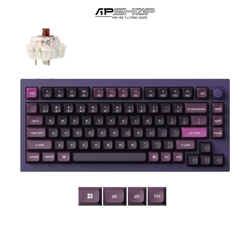 Bàn phím Keychron Q1M V Purple RGB Knob Hotswap