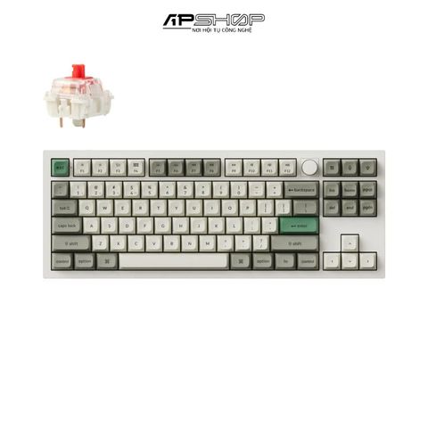 Bàn phím Keychron Q3M P Shell White RGB Knob Hotswap