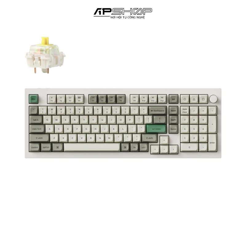 Bàn phím Keychron Q5M P Shell White RGB Knob Hotswap