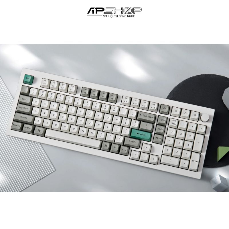 Bàn phím Keychron Q5M P Shell White RGB Knob Hotswap