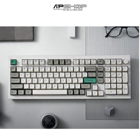 Bàn phím Keychron Q5M P Shell White RGB Knob Hotswap