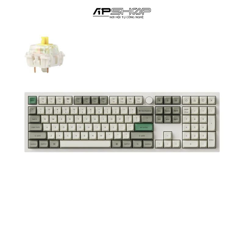 Bàn phím Keychron Q6M P Shell White RGB Knob Hotswap