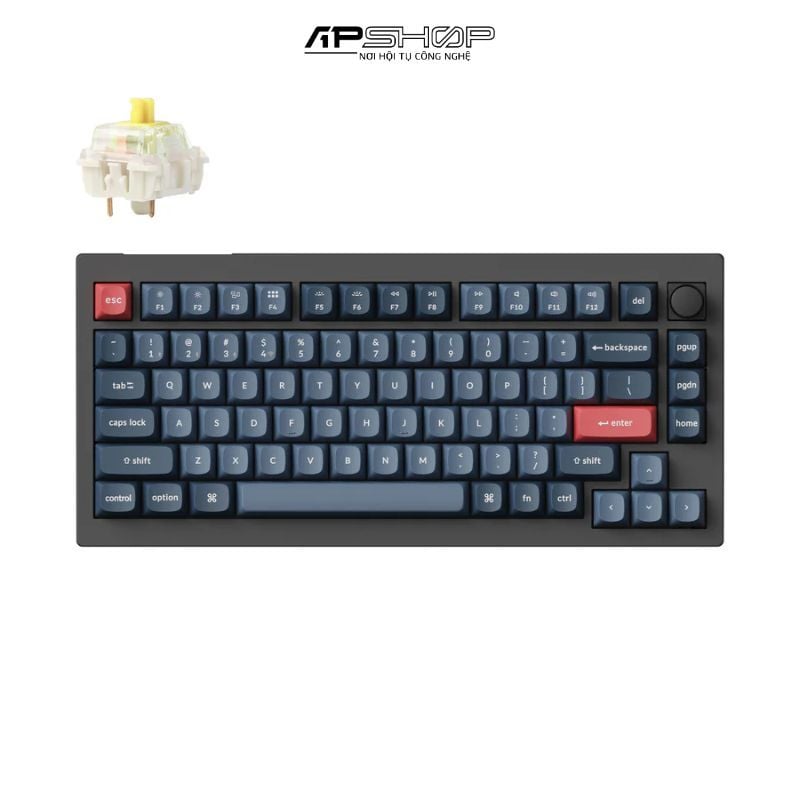Bàn phím Keychron V1M D Carbon Black RGB Knob Hotswap