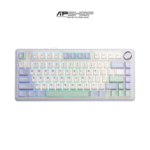 Bàn phím không dây AULA F75 ice Green