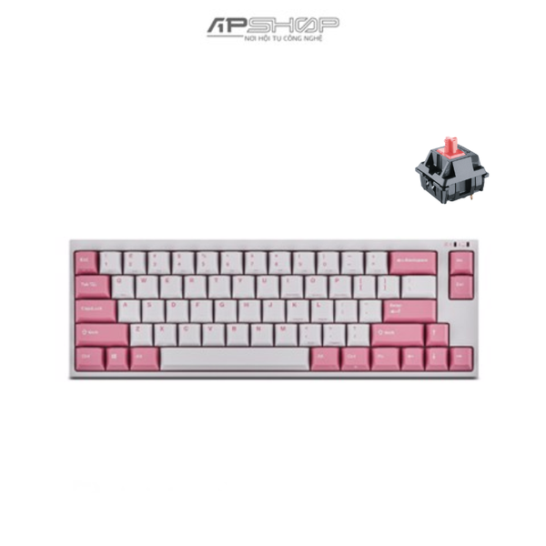 Bàn phím Leopold FC660M BT White Pink Font Bluetooth | Chính hãng