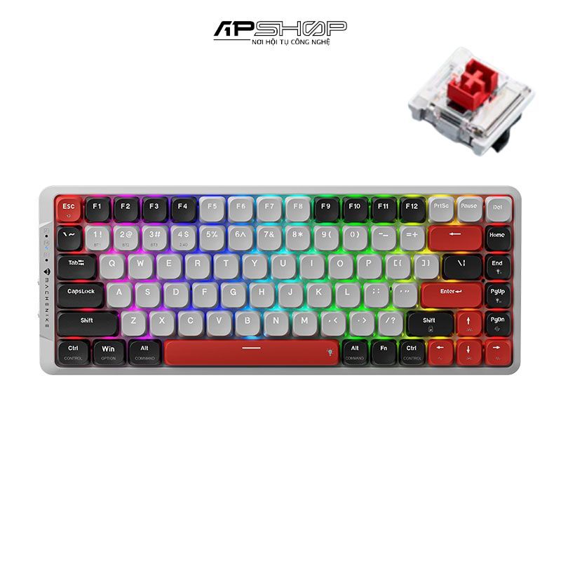 Bàn phím Machenike Air50-B84W RGB  Blue  3 Mode  Hotswap 3 Pin