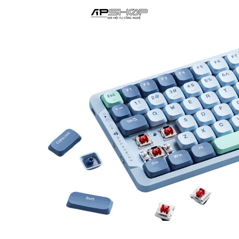Bàn phím Machenike Air50-B84W RGB  Blue  3 Mode  Hotswap 3 Pin