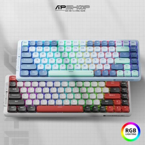 Bàn phím Machenike Air50-B84W RGB  Blue  3 Mode  Hotswap 3 Pin