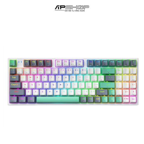 Bàn phím Machenike K500 Pro-B94W RGB | 3 Mode | Hotswap 3-5 Pin