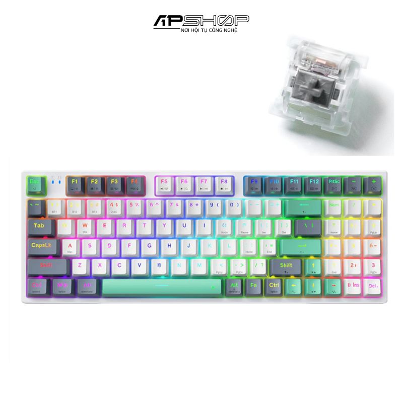 Bàn phím Machenike K500 Pro-B94W RGB | 3 Mode | Hotswap 3-5 Pin