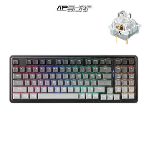 Bàn phím Machenike K500F-B94W RGB | 3 Mode | Hotswap 3-5 Pin | Black