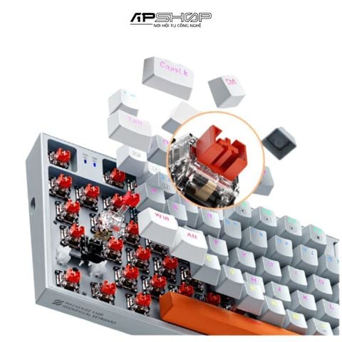 Bàn phím Machenike K500W-B94 RGB | 3 Mode | Hotswap 3 Pin
