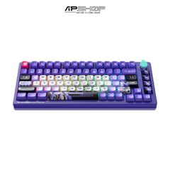 Bàn phím Machenike K600T-B8 Grey Blue RGB | 3 Mode | Hotswap 3-5 Pin