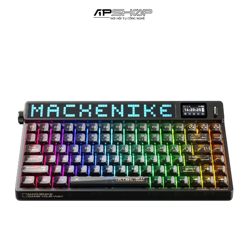 Bàn phím Machenike KT84 Retro Black | 3 Mod | Hotswap