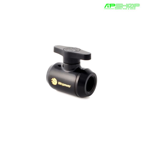 Bitspower Matt Black Mini Valve With Black Handle