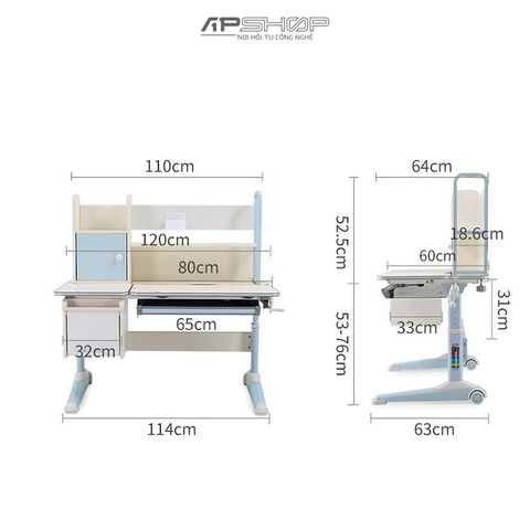Bộ bàn công thái học cho trẻ em Ergonomic ERD-H3  Chính hãng
