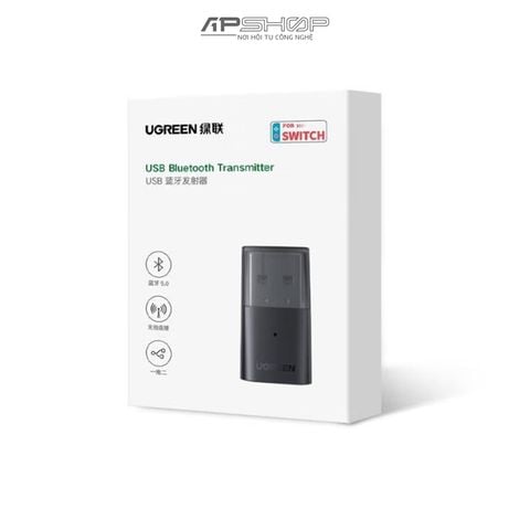 Bộ chuyển đổi không dây USB Bluetooth UGREEN 5.0 CM408| chỉ cho nintendo switch và playstation AUX Jack Audio | Chính hãng