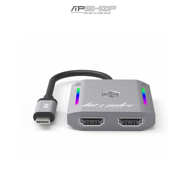 Bộ Chuyển FeelTek HCM002GM1F Từ USB C Sang 2 HDMI 8K 30Hz | Chính hãng